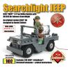 BRICKMANIA 1012 non  ĐÈN PHA XE JEEP VÀ CÁC BỘ PHẬN HIỆU ỨNG ÁNH SÁNG bộ đồ chơi xếp lắp ráp ghép mô hình Military Army SEARCHLIGHT JEEP WITH BRICKSTUFF EFFECTS Quân Sự Bộ Đội 148 khối