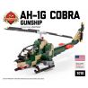 BRICKMANIA 1018 non  MÁY BAY TRỰC THĂNG VŨ TRANG COBRA AH-1 bộ đồ chơi xếp lắp ráp ghép mô hình Military Army AH-1G COBRA GUNSHIP Quân Sự Bộ Đội 459 khối
