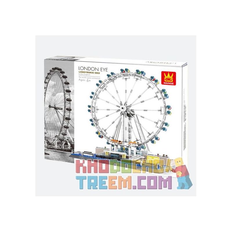 WANGE 6215 non  LONDON EYE. bộ đồ chơi xếp lắp ráp ghép mô hình Creator THE LONDON EYE Sáng Tạo 1528 khối