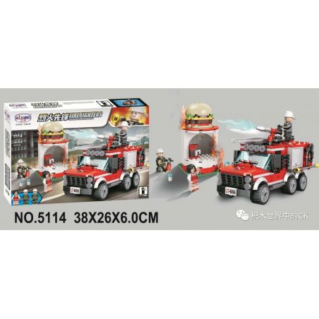 Winner 5114 non  XE CỨU HỎA ĐA NĂNG bộ đồ chơi xếp lắp ráp ghép mô hình Fire Rescure FIRE FIGHTERS 321 khối