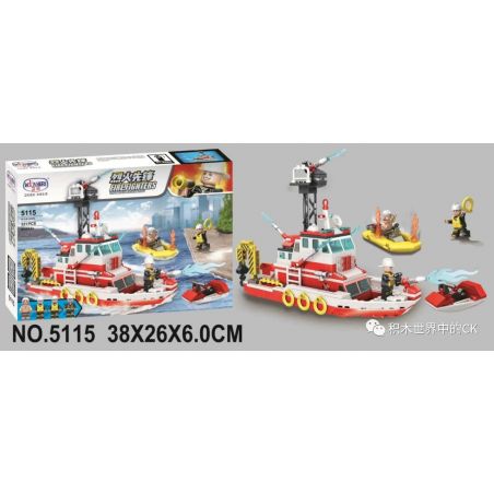 Winner 5115 non  THUYỀN CỨU HỎA ĐA CHỨC NĂNG bộ đồ chơi xếp lắp ráp ghép mô hình Fire Rescure FIRE FIGHTERS 321 khối