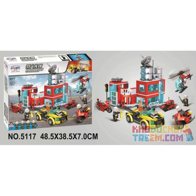 Winner 5117 non  TRẠM CỨU HỎA ĐA CHỨC NĂNG bộ đồ chơi xếp lắp ráp ghép mô hình Fire Rescure FIRE FIGHTERS 584 khối