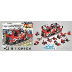 Winner 5118 non  12 TỔ HỢP XE CỨU HỎA ĐƯỜNG HẦM ĐA CHỨC NĂNG bộ đồ chơi xếp lắp ráp ghép mô hình Fire Rescure FIRE FIGHTERS 336 khối