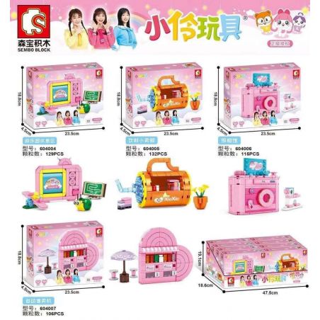SEMBO 604004 604005 604006 604007 non  4 LOẠI KHU VỰC NGHỈ NGƠI TRONG CÔNG VIÊN GIẢI TRÍ CỬA HÀNG ĐỒ UỐNG STUDIO CHỤP ẢNH MÁY BÁN TỰ ĐỘNG bộ đồ chơi xếp lắp ráp ghép mô hình  Các Bạn Gái 482 khối