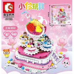 SEMBO 604012 non  BÁNH QUAY bộ đồ chơi xếp lắp ráp ghép mô hình  Các Bạn Gái 640 khối