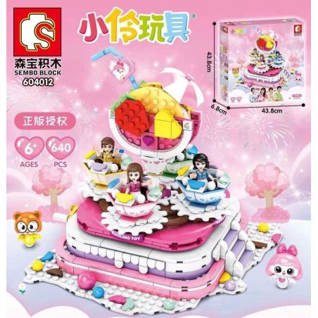 SEMBO 604012 non  BÁNH QUAY bộ đồ chơi xếp lắp ráp ghép mô hình  Các Bạn Gái 640 khối