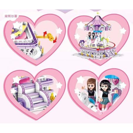 SEMBO 604013 non  BĂNG CHUYỀN bộ đồ chơi xếp lắp ráp ghép mô hình  Các Bạn Gái 652 khối