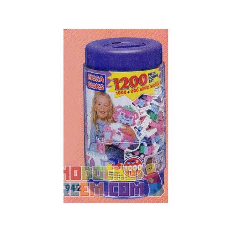 MEGA BLOKS 942 non  1200 THÙNG MÀU bộ đồ chơi xếp lắp ráp ghép mô hình Creator 1200 PIECES PASTEL COLORS BUCKET Sáng Tạo 1200 khối