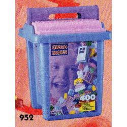 MEGA BLOKS 952 non  400 MÀU XÔ bộ đồ chơi xếp lắp ráp ghép mô hình Creator 400 PCS PASTEL COLORS BUCKET Sáng Tạo 400 khối