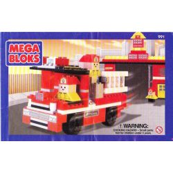 MEGA BLOKS 991 non  SỞ CỨU HỎA bộ đồ chơi xếp lắp ráp ghép mô hình City FIRE STATION Thành Phố 250 khối