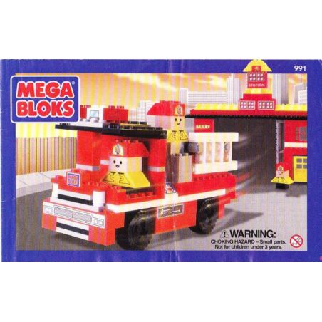 MEGA BLOKS 991 non  SỞ CỨU HỎA bộ đồ chơi xếp lắp ráp ghép mô hình City FIRE STATION Thành Phố 250 khối