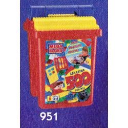 MEGA BLOKS 951-2 non  500 BA THÙNG MÀU CƠ BẢN bộ đồ chơi xếp lắp ráp ghép mô hình Creator 500 PCS PRIMARY COLORS BUCKET Sáng Tạo 500 khối