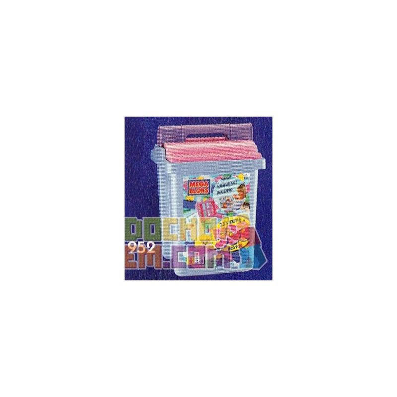 MEGA BLOKS 952-2 non  500 XÔ MÀU bộ đồ chơi xếp lắp ráp ghép mô hình Creator 500 PCS PASTEL COLORS BUCKET Sáng Tạo 500 khối