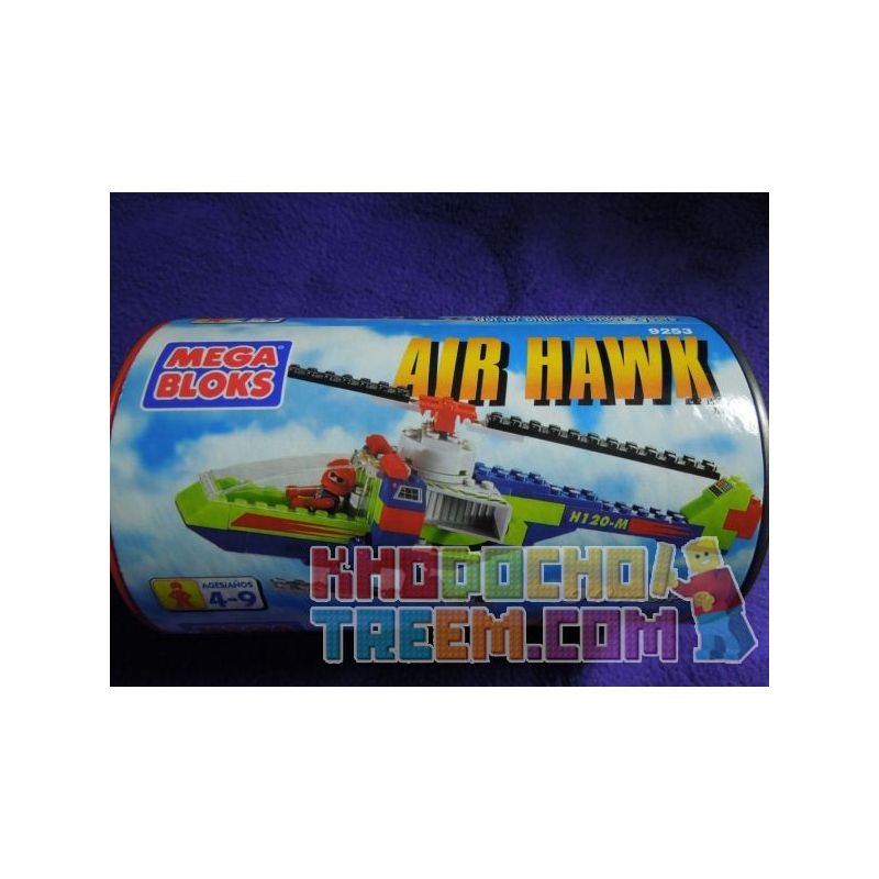 MEGA BLOKS 9253 non  TRỰC THĂNG SKYHAWK bộ đồ chơi xếp lắp ráp ghép mô hình City AIR HAWK Thành Phố 90 khối