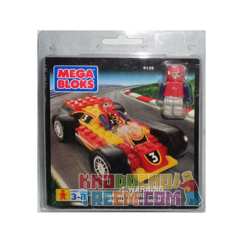 MEGA BLOKS 9132 non  XE ĐUA bộ đồ chơi xếp lắp ráp ghép mô hình City RACE CAR Thành Phố 34 khối