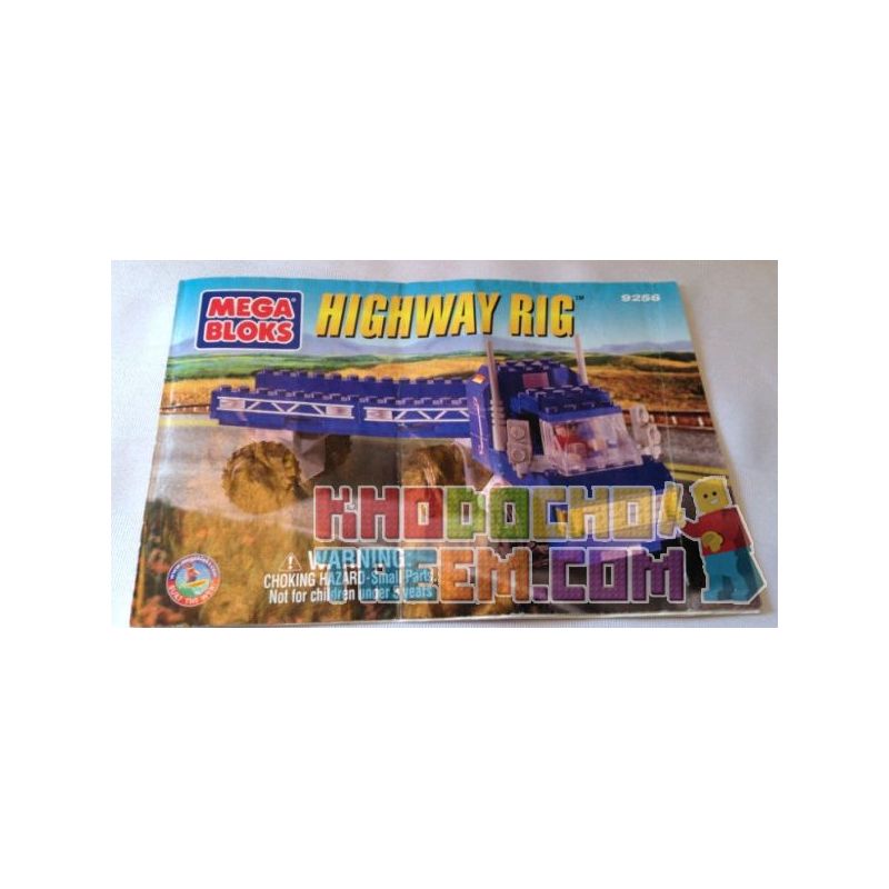 MEGA BLOKS 9256 non  XE TẢI NỐI ĐƯỜNG CAO TỐC bộ đồ chơi xếp lắp ráp ghép mô hình City HIGHWAY RIG Thành Phố