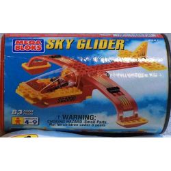 MEGA BLOKS 9257 non  TÀU LƯỢN TRÊN KHÔNG bộ đồ chơi xếp lắp ráp ghép mô hình City SKY GLIDER Thành Phố 83 khối
