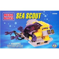 MEGA BLOKS 9258 non  TÀU NGẦM THÁM HIỂM ĐẠI DƯƠNG bộ đồ chơi xếp lắp ráp ghép mô hình City SEA SCOUT Thành Phố 80 khối