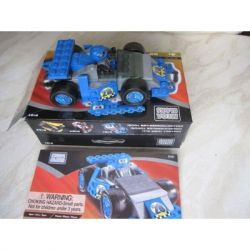 MEGA BLOKS 9181 non  XE ĐUA CẢI TIẾN MÀU XANH bộ đồ chơi xếp lắp ráp ghép mô hình City BLUE HOT ROD RACER Thành Phố 55 khối