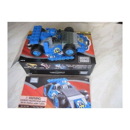 MEGA BLOKS 9181 non  XE ĐUA CẢI TIẾN MÀU XANH bộ đồ chơi xếp lắp ráp ghép mô hình City BLUE HOT ROD RACER Thành Phố 55 khối