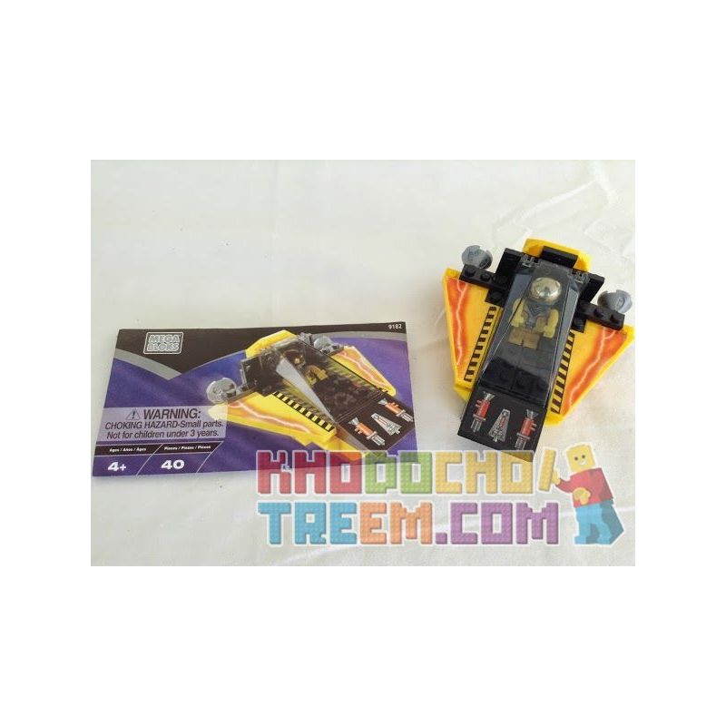 MEGA BLOKS 9182 non  TÀU CON THOI MÀU VÀNG bộ đồ chơi xếp lắp ráp ghép mô hình City YELLOW SPACE SHUTTLE Thành Phố 40 khối