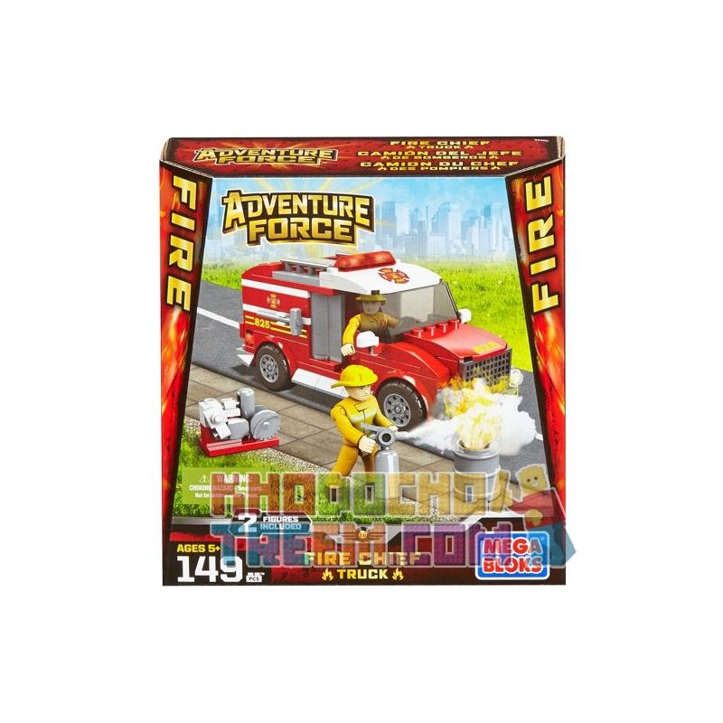 MEGA BLOKS 94405 non  XE CỦA ĐỘI TRƯỞNG CỨU HỎA bộ đồ chơi xếp lắp ráp ghép mô hình City FIRE CHIEF TRUCK Thành Phố 149 khối