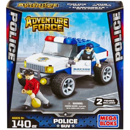 MEGA BLOKS 94406 non  SUV CẢNH SÁT bộ đồ chơi xếp lắp ráp ghép mô hình City POLICE SUV Thành Phố 140 khối