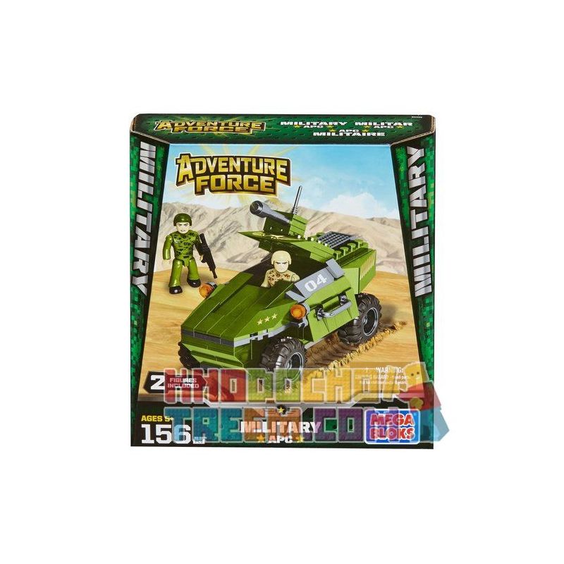 MEGA BLOKS 94408 non  TÀU CHỞ NHÂN VIÊN BỌC THÉP bộ đồ chơi xếp lắp ráp ghép mô hình Military Army MILITARY APC Quân Sự Bộ Đội 156 khối