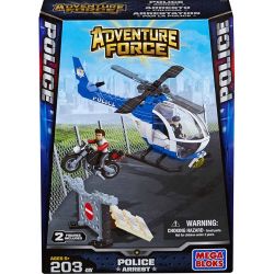 MEGA BLOKS 94416 non  TRỰC THĂNG CẢNH SÁT bộ đồ chơi xếp lắp ráp ghép mô hình City POLICE CHOPPER Thành Phố 203 khối