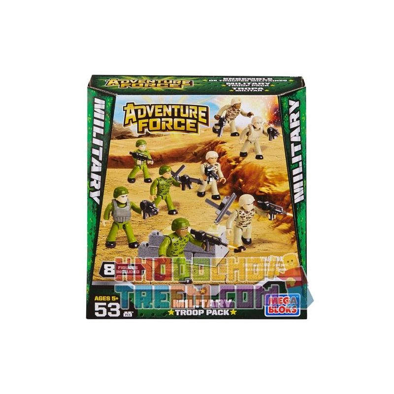 MEGA BLOKS 94423 non  TÚI QUÂN NHÂN bộ đồ chơi xếp lắp ráp ghép mô hình Military Army MILITARY TROOP PACK Quân Sự Bộ Đội 53 khối
