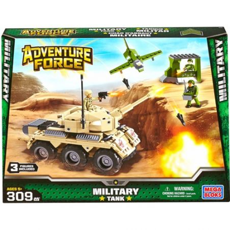 MEGA BLOKS 94424 non  XE TĂNG QUÂN SỰ bộ đồ chơi xếp lắp ráp ghép mô hình Military Army MILITARY TANK Quân Sự Bộ Đội 309 khối