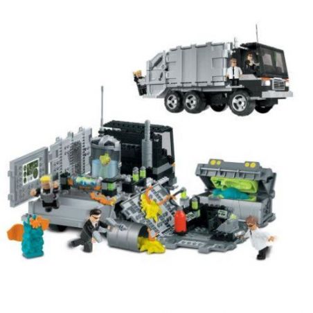 MEGA BLOKS 5611 non  Ô TÔ DỰ PHÒNG DI ĐỘNG bộ đồ chơi xếp lắp ráp ghép mô hình MOBILE RECOVERY UNIT 295 khối