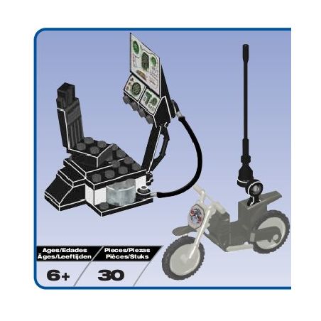 MEGA BLOKS 5616 non  TRUY TÌM VỤ ÁN THÁM TỬ bộ đồ chơi xếp lắp ráp ghép mô hình ATTACHE CASE-PURSUIT 30 khối