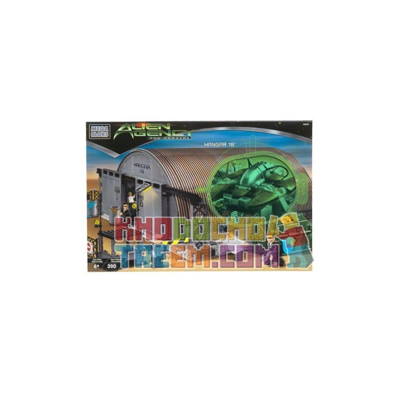 MEGA BLOKS 5621 non  THƯ VIỆN 18-MÁY bộ đồ chơi xếp lắp ráp ghép mô hình HANGAR 18 390 khối