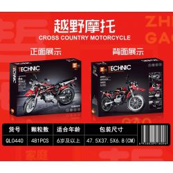 ZHEGAO QL0440 0440 non  MÔ TÔ ĐỊA HÌNH bộ đồ chơi xếp lắp ráp ghép mô hình  CROSS COUNTRY MOTORCTCLE Kỹ Thuật Công Nghệ Cao Mô Hình Phương Tiện 481 khối