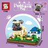 SHENG YUAN SY 7745 7746 7747 7748 non  CHÓ CƯNG 4 LOẠI LITTLE PERSIAN BUG ROSEN HAWA bộ đồ chơi xếp lắp ráp ghép mô hình Pet PETS BOSTON TERRIER、PUG、PARROSONSEL TERRIER、HAVANA DOG Thú Cưng 784 khối