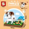 SHENG YUAN SY 7745 7746 7747 7748 non  CHÓ CƯNG 4 LOẠI LITTLE PERSIAN BUG ROSEN HAWA bộ đồ chơi xếp lắp ráp ghép mô hình Pet PETS BOSTON TERRIER、PUG、PARROSONSEL TERRIER、HAVANA DOG Thú Cưng 784 khối