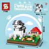 SHENG YUAN SY 7745 7746 7747 7748 non  CHÓ CƯNG 4 LOẠI LITTLE PERSIAN BUG ROSEN HAWA bộ đồ chơi xếp lắp ráp ghép mô hình Pet PETS BOSTON TERRIER、PUG、PARROSONSEL TERRIER、HAVANA DOG Thú Cưng 784 khối