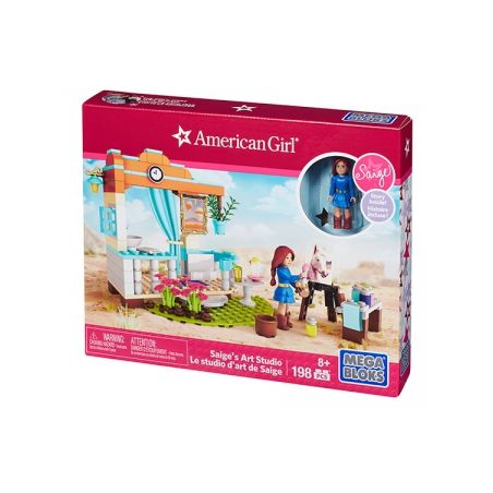 MEGA BLOKS DPK84 non  XƯỞNG NGHỆ THUẬT CỦA SAIGE bộ đồ chơi xếp lắp ráp ghép mô hình  SAIGE'S ART STUDIO Các Bạn Gái 198 khối