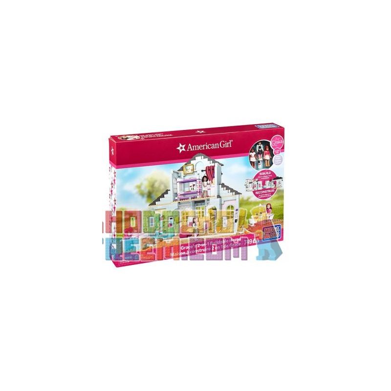 MEGA BLOKS DPK87 non  GRACE'S HOME 2 TRONG 1 bộ đồ chơi xếp lắp ráp ghép mô hình  GRACE'S 2-IN-1 BUILDABLE HOME Các Bạn Gái 749 khối