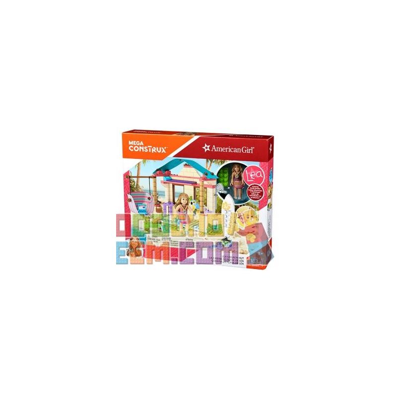 MEGA BLOKS DXW91 non  TÚP LỀU BÃI BIỂN CỦA LEA bộ đồ chơi xếp lắp ráp ghép mô hình  LEA’S BEACH HUT Các Bạn Gái 183 khối