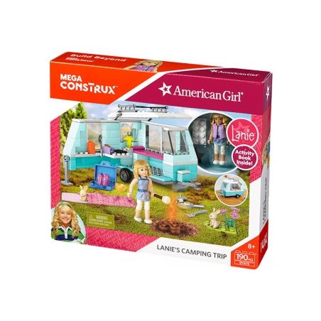 MEGA BLOKS DYN75 non  CHUYẾN ĐI CẮM TRẠI CỦA LANIE bộ đồ chơi xếp lắp ráp ghép mô hình  LANIE’S CAMPING TRIP Các Bạn Gái 190 khối