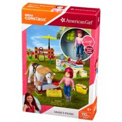 MEGA BLOKS DYN77 non  PICNIC CỦA SAIGE. bộ đồ chơi xếp lắp ráp ghép mô hình  SAIGE’S PICNIC Các Bạn Gái 110 khối