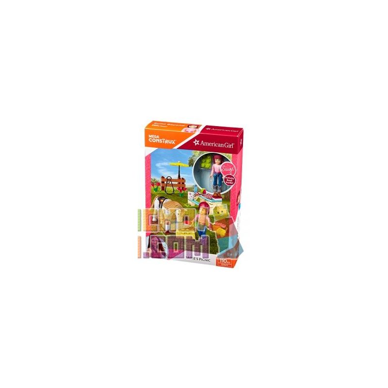 MEGA BLOKS DYN77 non  PICNIC CỦA SAIGE. bộ đồ chơi xếp lắp ráp ghép mô hình  SAIGE’S PICNIC Các Bạn Gái 110 khối