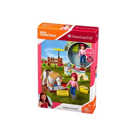 MEGA BLOKS DYN77 non  PICNIC CỦA SAIGE. bộ đồ chơi xếp lắp ráp ghép mô hình  SAIGE’S PICNIC Các Bạn Gái 110 khối
