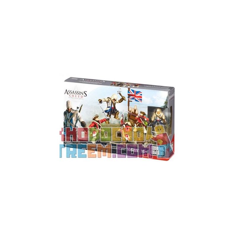 MEGA BLOKS CNG10 non  GÓI CHIẾN TRANH CÁCH MẠNG MỸ bộ đồ chơi xếp lắp ráp ghép mô hình Assassin's Creed AMERICAN REVOLUTION PACK 106 khối
