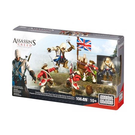 MEGA BLOKS CNG10 non  GÓI CHIẾN TRANH CÁCH MẠNG MỸ bộ đồ chơi xếp lắp ráp ghép mô hình Assassin's Creed AMERICAN REVOLUTION PACK 106 khối