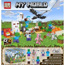 PRCK 63065 non  TRẬN CHIẾN 8 ENDER WYVERN bộ đồ chơi xếp lắp ráp ghép mô hình Minecraft HEROES GATHERING Game Xây Dựng