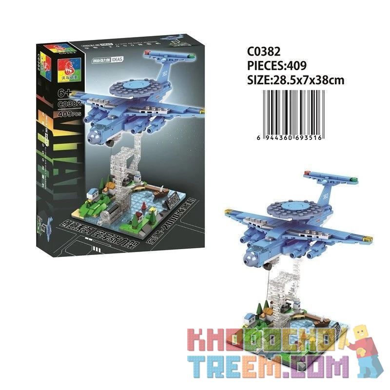 WOMA C0382 0382 non  CẢNH SÁT PHÒNG KHÔNG-2000 AWACS bộ đồ chơi xếp lắp ráp ghép mô hình Military Army Quân Sự Bộ Đội 409 khối