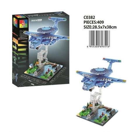 WOMA C0382 0382 non  CẢNH SÁT PHÒNG KHÔNG-2000 AWACS bộ đồ chơi xếp lắp ráp ghép mô hình Military Army Quân Sự Bộ Đội 409 khối